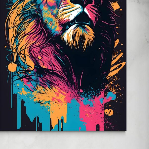 Lion On Colours -