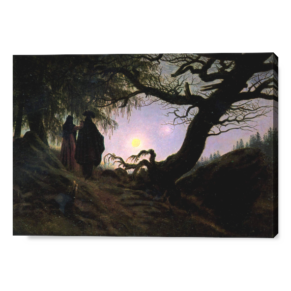 Cover Un uomo e una donna davanti alla luna - Caspar David Friedrich