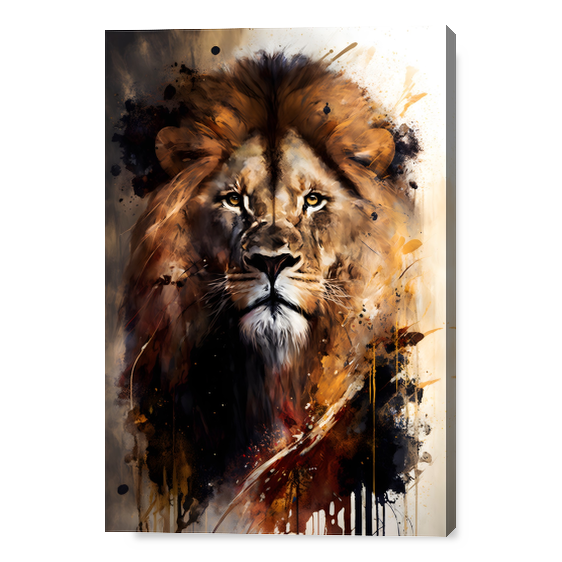 Cover Lion on Canvas: Un Capolavoro Felino