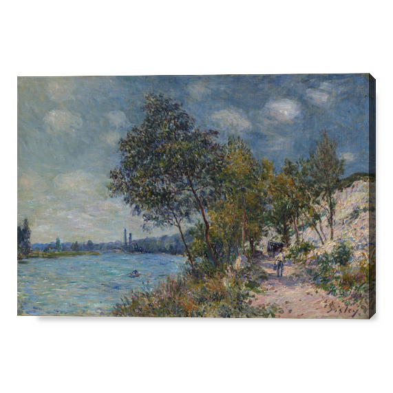 Le cave di pietra a Veneux al sole - Alfred Sisley